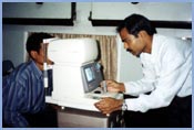 Assessment of curvature of cornea by a Keratometer